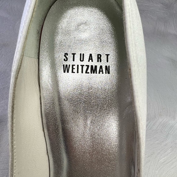 Stuart weitzman bridal pumps. Wedding heels. Satin white. Dust bag incl. SZ 7.5 - Picture 3 of 5